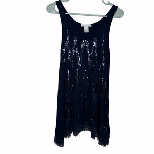 Design History | Navy Blue Sequin Tunic Size Small